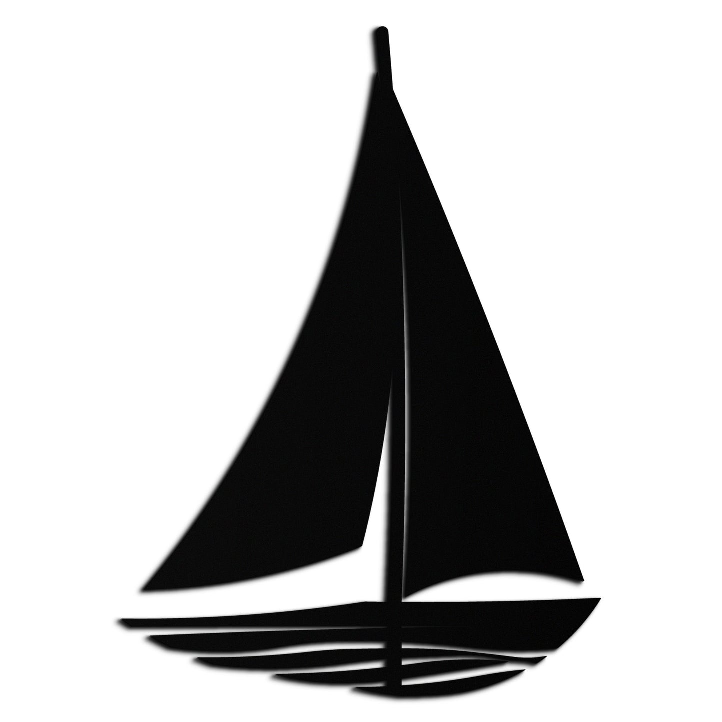 Nautical Sailboat Silhouette Metal Wall Art – Minimalist Ocean-Inspired Steel Decor- KAF326 - Tampa Home & Garden Store