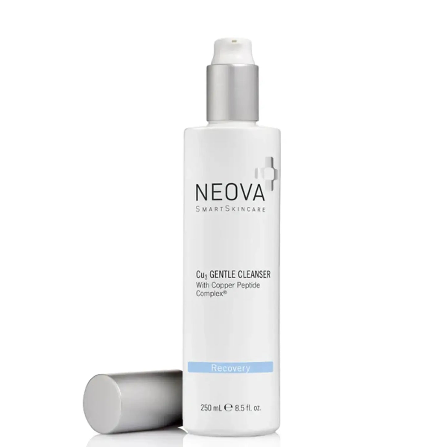 Neova Cu3 Gentle Cleanser 8.5 oz white bottle with silver cap copper peptide Recovery label on Tampa Home & Garden Store