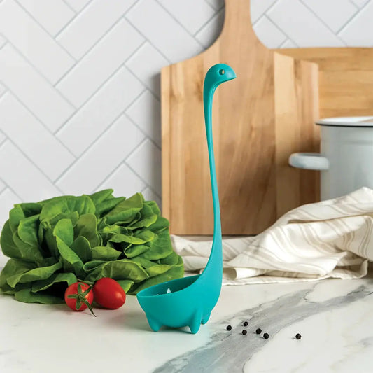 Nessie jumbo soup ladle turquoise by OTOTO DESIGN for monster servings on Tampa Home & Garden Store