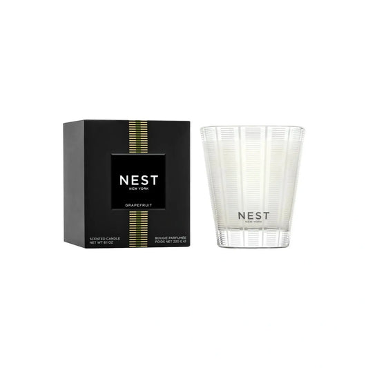 Nest New York Grapefruit candle with black packaging and ribbed glass jar, 2 items on Tampa Home & Garden Store