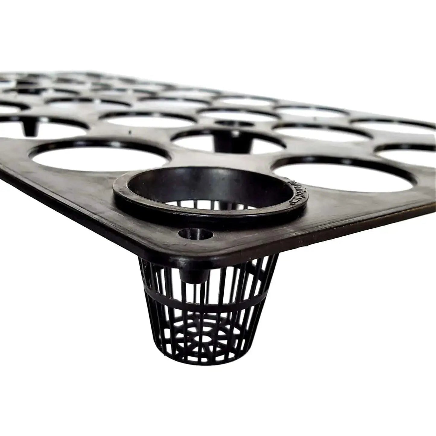1020 Net Pot Tray Kit by Bootstrap Farmer, black tray with circular holes for hydroponics on Tampa Home & Garden Store