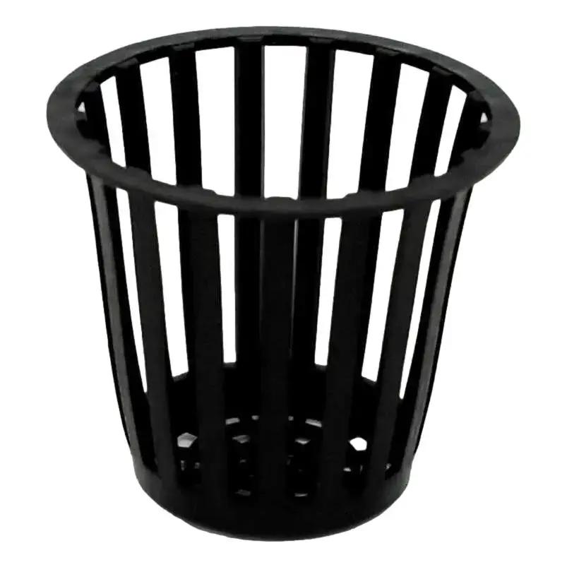 2 inch Net Pot Bootstrap Farmer for hydroponics, black plastic, 100-pack, slotted design on Tampa Home & Garden Store
