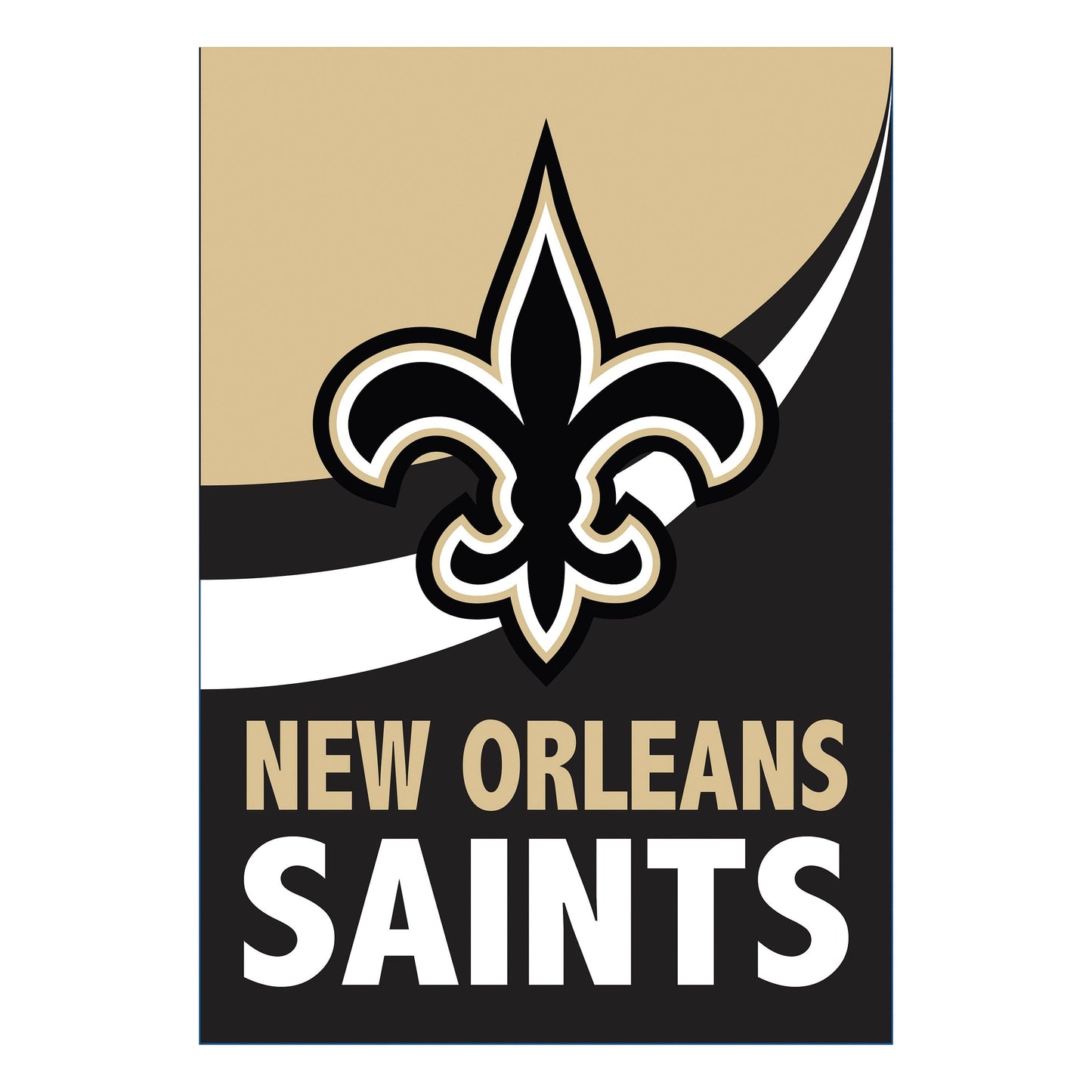 New Orleans Saints Burlap Flag GDN Size - Tampa Home & Garden Store
