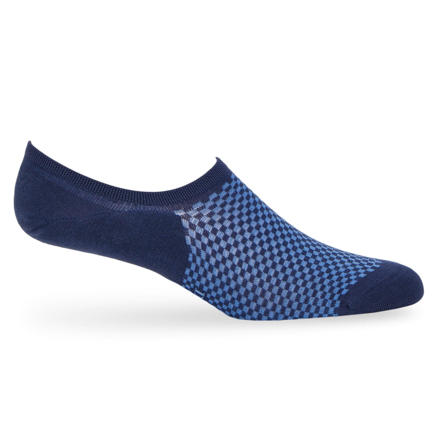 Boardroom dress socks DeadSoxy Maddox & Cooper navy checker footie style on Tampa Home & Garden Store