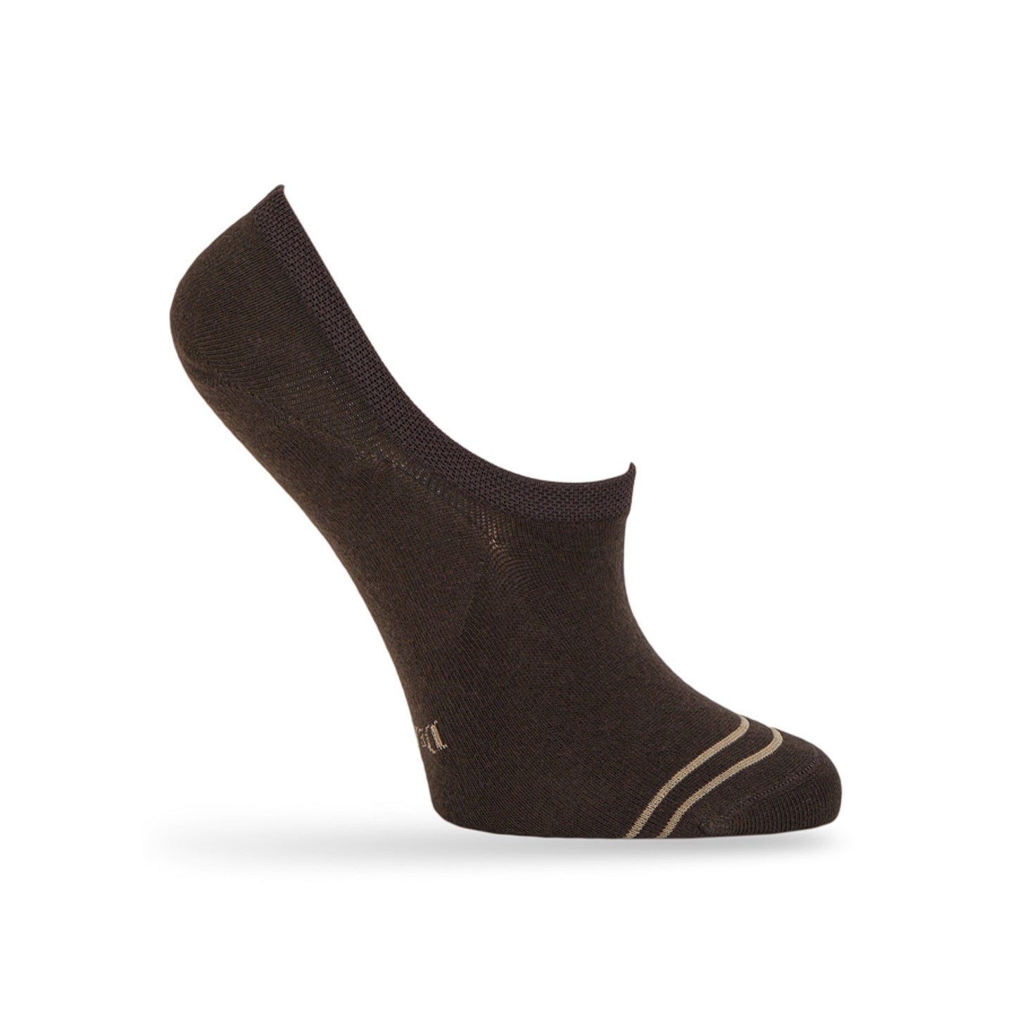 Oakley No Show sock DeadSoxy brown footie sock tan striped toe on Tampa Home & Garden Store