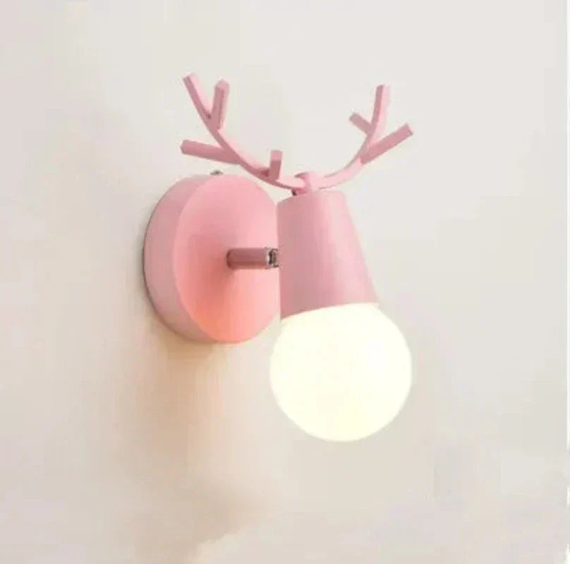 Forest Haven Antler Wall Sconce pink rustic wall light by Moktan Sabai on Tampa Home & Garden Store