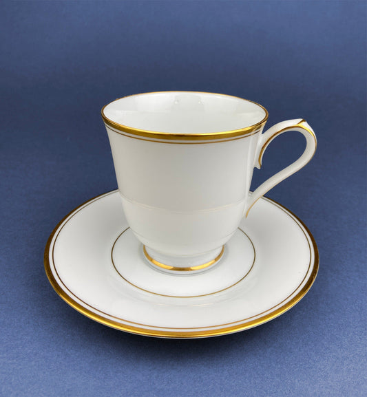 Noritake Allison Tea Set: Gold Band China Cups and Saucers (Set of Five) - Tampa Home & Garden Store