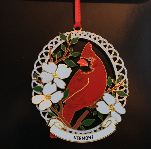Northern Cardinal Collectible Brass Ornament - Tampa Home & Garden Store