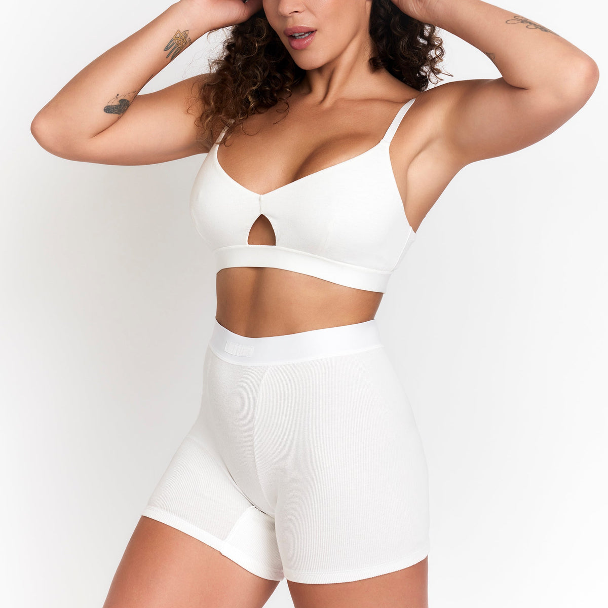 Botanical Dye Boxer white organic rib boyshorts Net Positive on Tampa Home & Garden Store