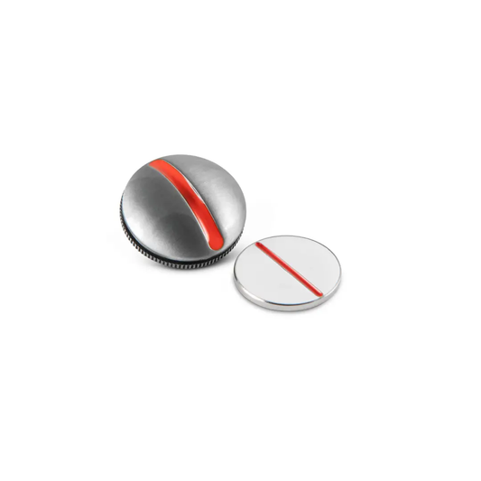 On Point Mini Marker Golf Ball Marker two-piece chrome set with red line OnPointGolf.us on Tampa Home & Garden Store