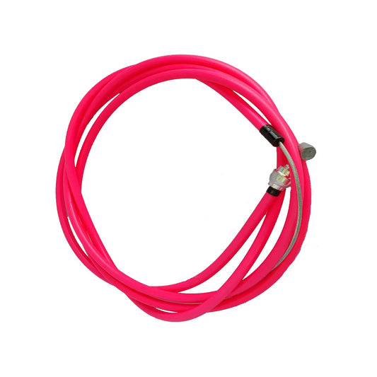 Outburst BMX brake cables with teflon-coated wire, pink coil with metal ferrules on Tampa Home & Garden Store