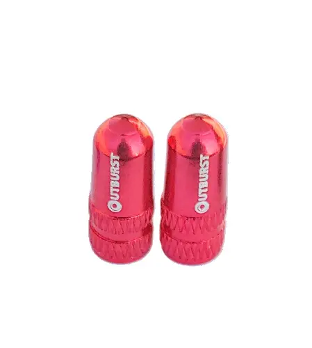 Outburst BMX Presta valve caps machined aluminum pink set of 2 on Tampa Home & Garden Store