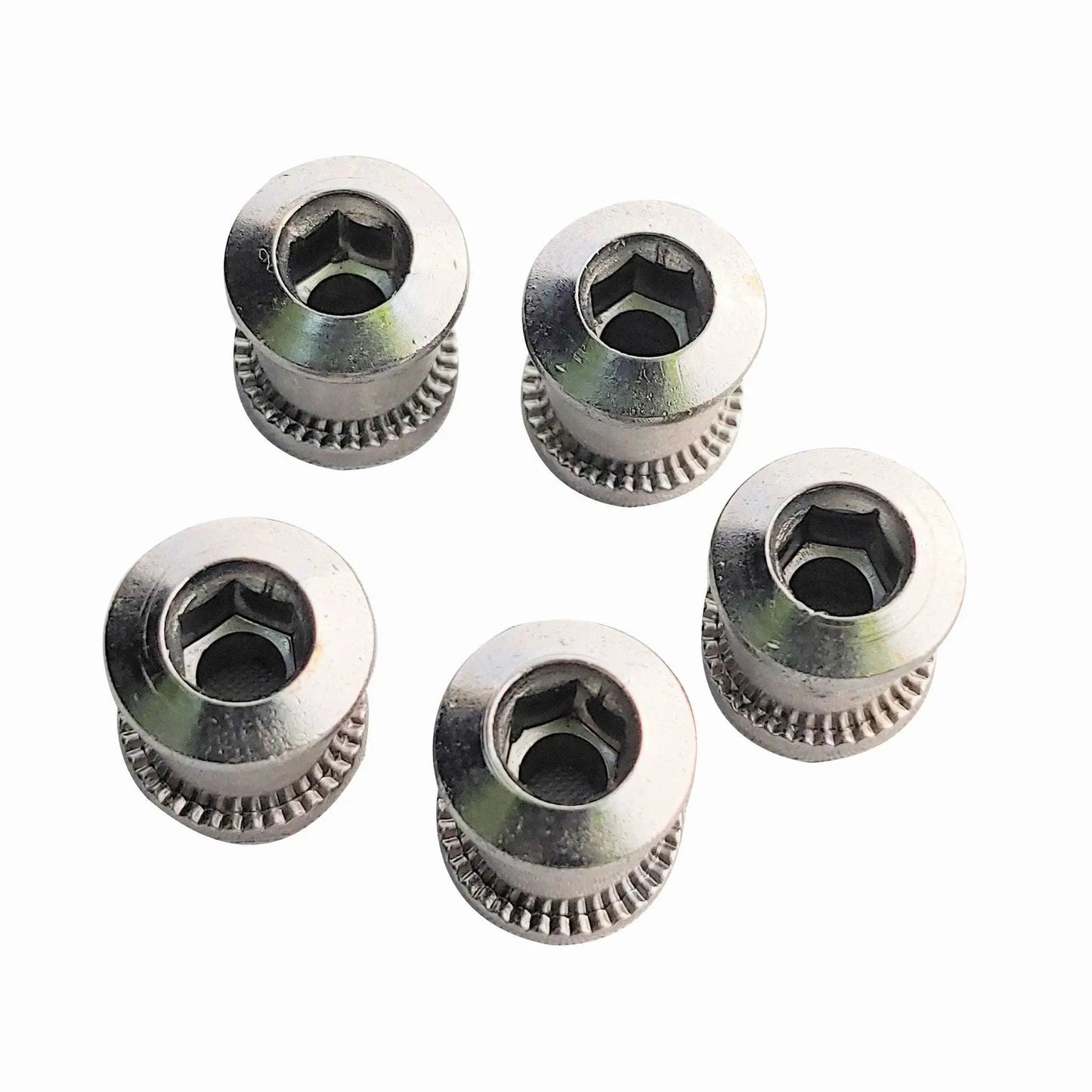 Outburst Chromoly BMX Chainring Bolts Kit, silver metal bike parts for BMX chainrings on Tampa Home & Garden Store