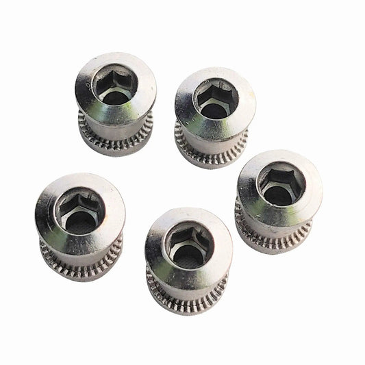 Outburst Chromoly BMX Chainring Bolts Kit, silver metal bike parts for BMX chainrings on Tampa Home & Garden Store