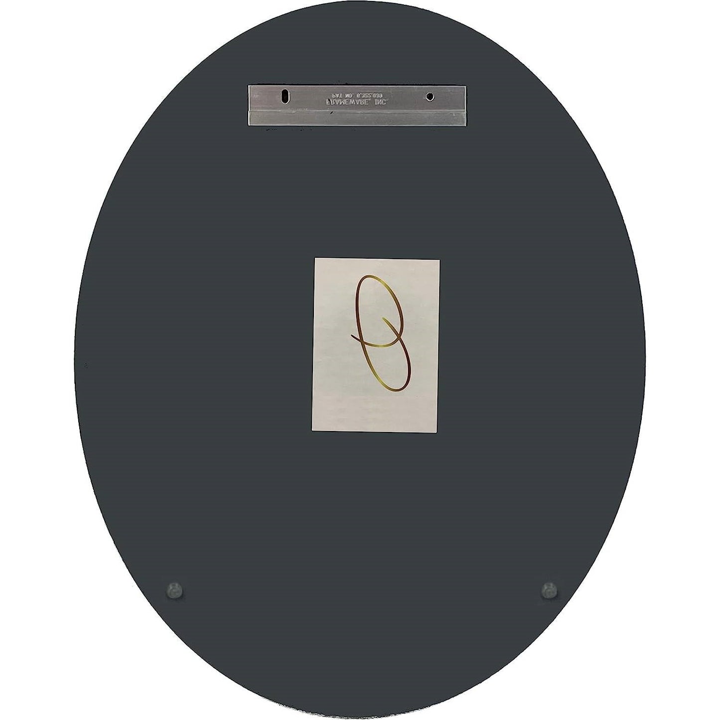 Espejo de pared ovalado sin marco de 36 x 24 pulgadas, con bisel, para baño o sala de estar