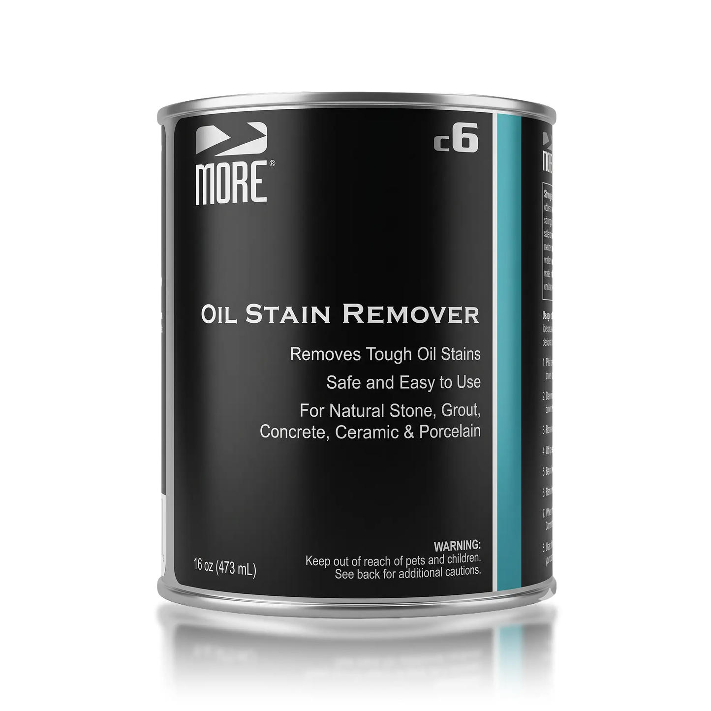 More Oil Stain Remover for stone and concrete, black label with teal stripe, MORE Surface Care on Tampa Home & Garden Store
