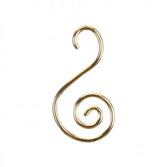 Gold plated S-shaped ornament hook for Christmas hangers on Tampa Home & Garden Store