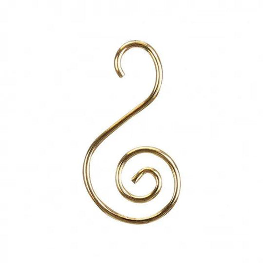 Gold plated S-shaped ornament hook for Christmas hangers on Tampa Home & Garden Store
