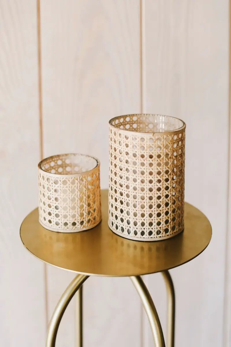 Oliver Cane Votive Candle Holder - Tampa Home & Garden Store