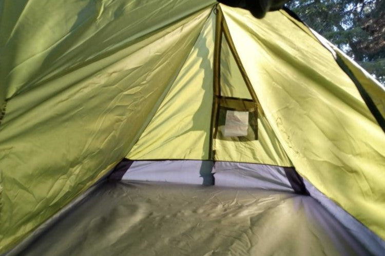 Trekker Tent 1A Backpacking Tent lime green mesh window River Country Gear on Tampa Home & Garden Store