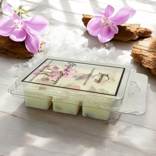Orchid Seascape Crystal-Enhanced Premium Coconut-Soy Wax Melts - Tampa Home & Garden Store
