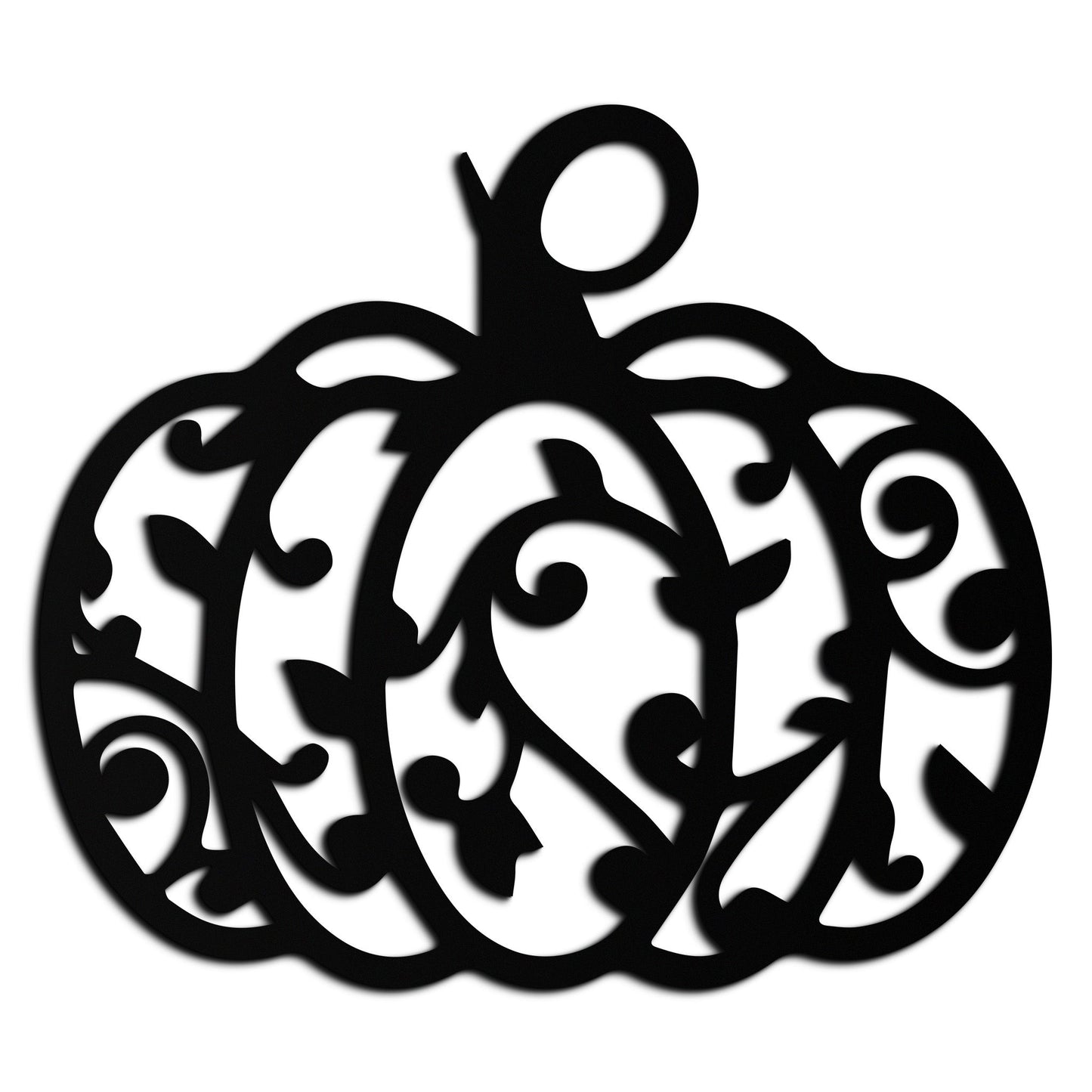 Ornamental Pumpkin Metal Wall Art - Elegant Halloween Vine Decor- KAF279 - Tampa Home & Garden Store