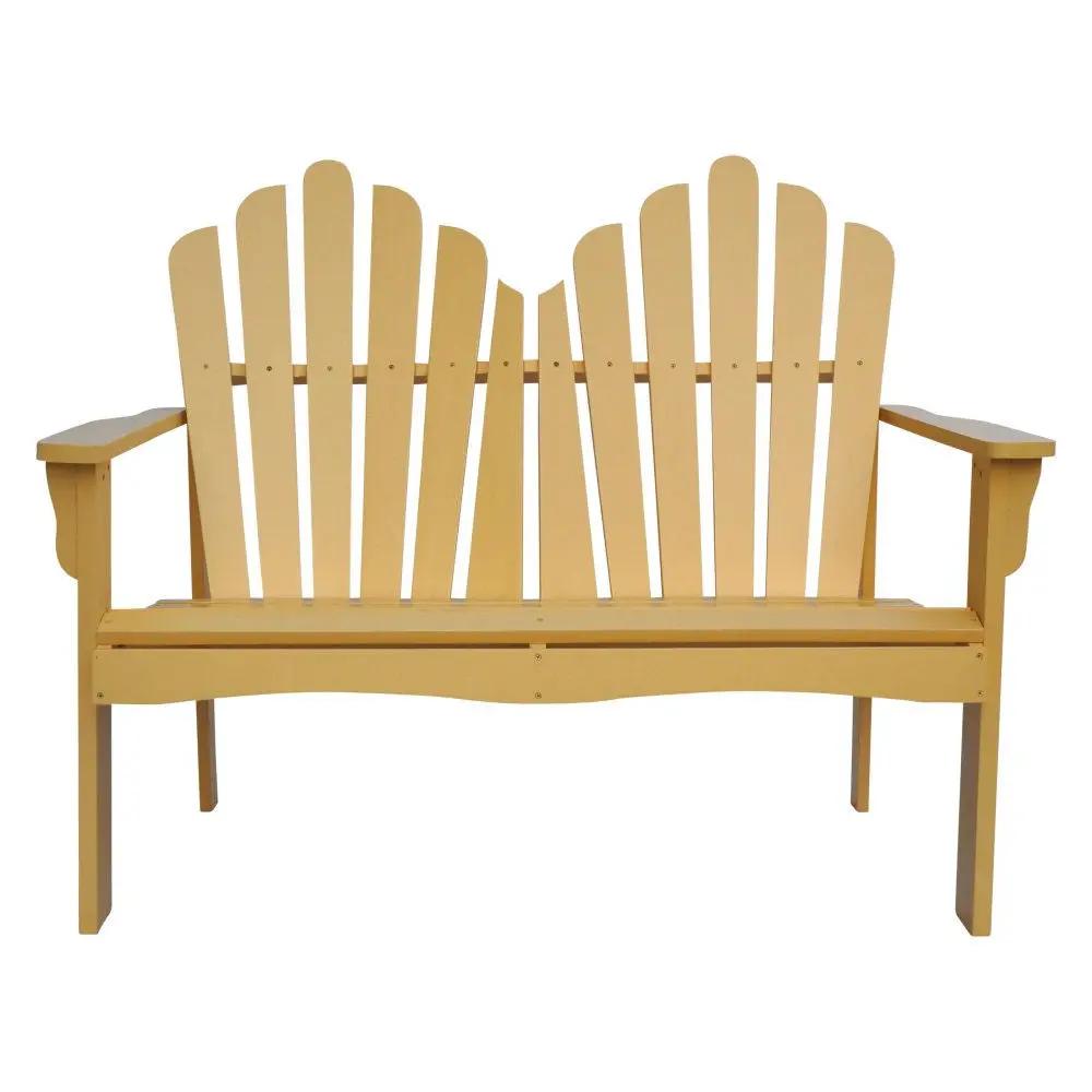 Outdoor Cedar Garden Bench Loveseat in golden cedar finish by HomePacific on Tampa Home & Garden Store