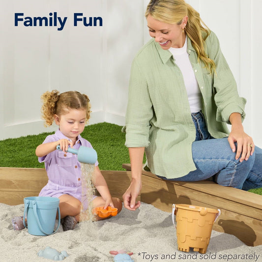 Outdoor Kid's Octagonal Sandbox in Natural Wood Finish - Tampa Home & Garden Store