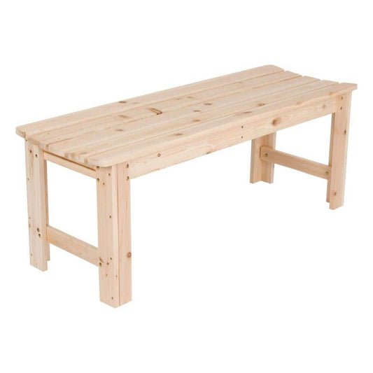 Outdoor Patio Backless Cedar Wood 4-ft. Garden Bench in Natural Finish - Tampa Home & Garden Store