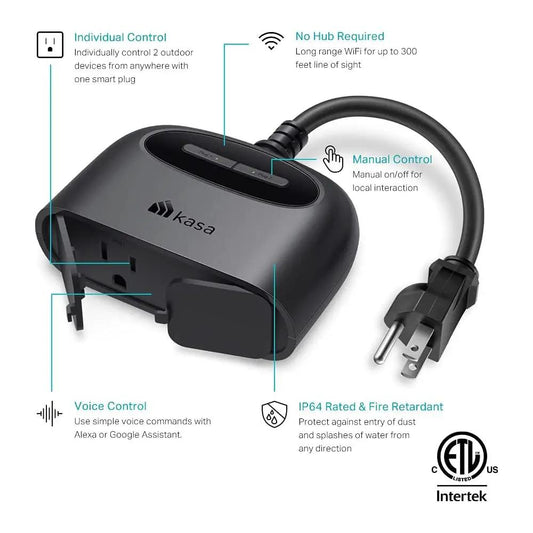 Outdoor Smart Plug Double Socket, Smart Home Wi-Fi Outlet Timer - Tampa soil911.com