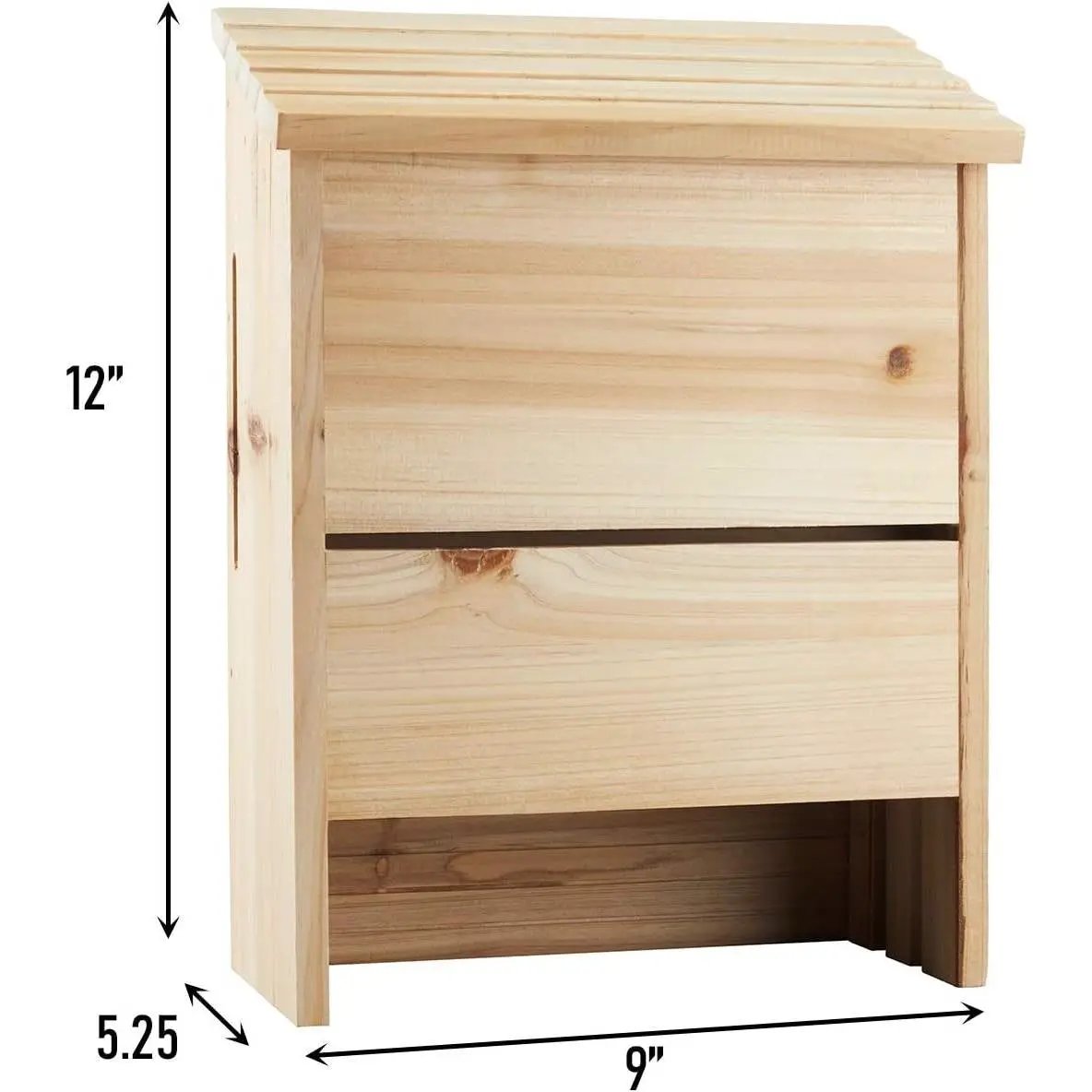 Outdoor Cedar Bat House by HomePacific, solid cedar wood, holds up to 75 bats, 12in tall on Tampa Home & Garden Store