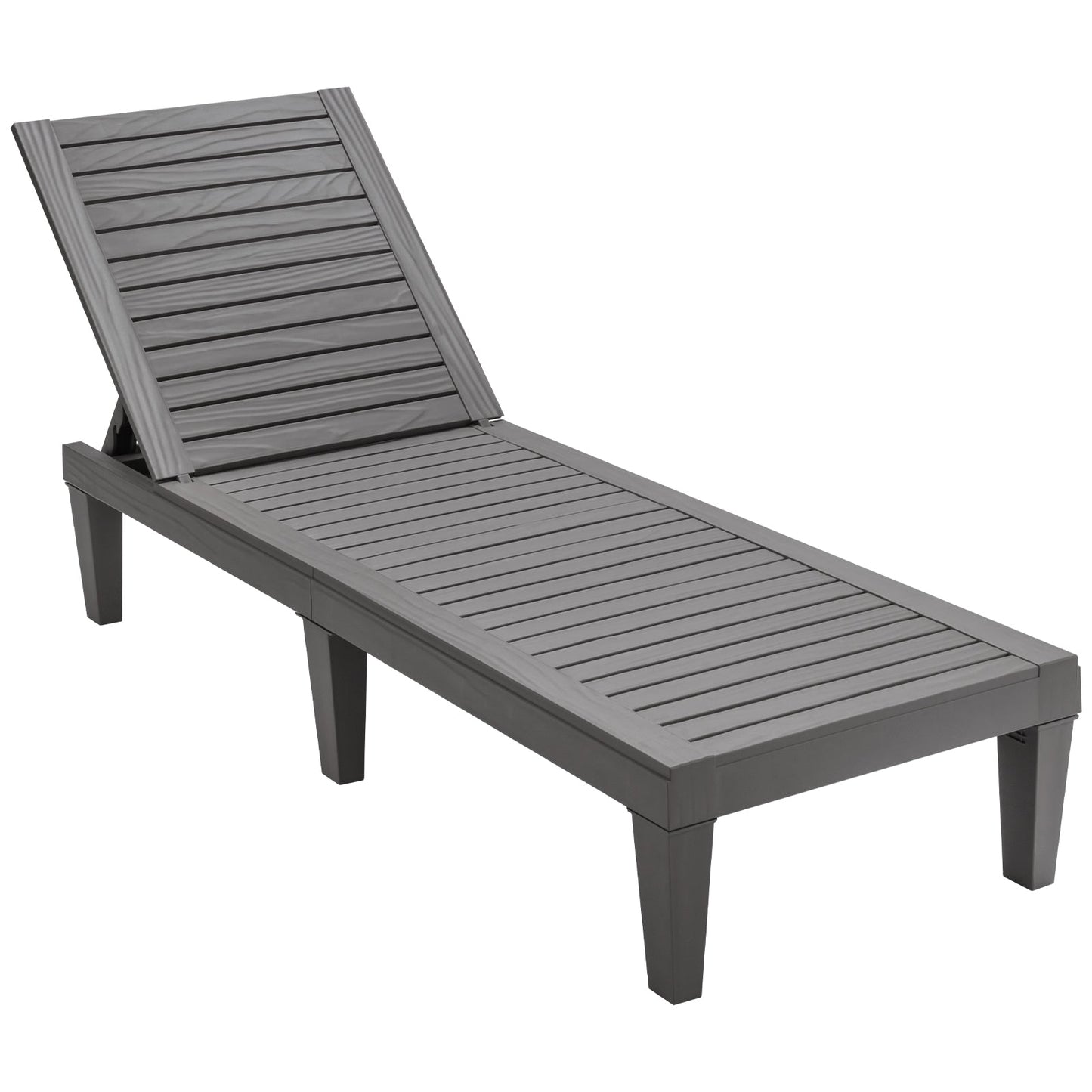 Sillón reclinable de exterior con respaldo ajustable en 5 posiciones - Negro