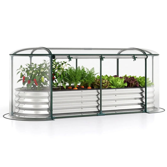 Outdoor Color Steel Raised Garden Bed With Cover