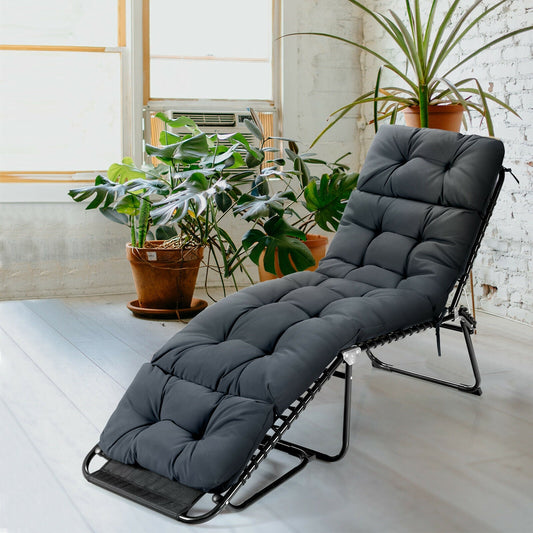 Outdoor Lounge Chaise Cushion with String Ties for Garden Poolside - Tampa Home & Garden Store