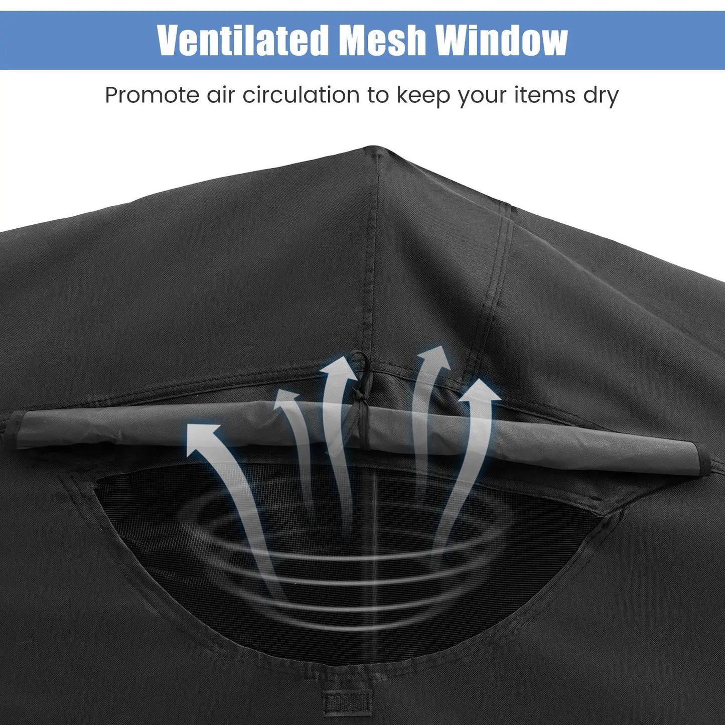 Outdoor Motorcycle Shelter Waterproof Motorbike Storage Tent with Cover-Black - Tampa Home & Garden Store