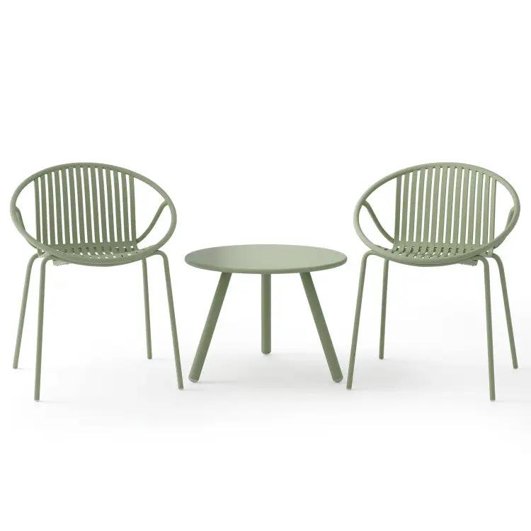 Outdoor Paradise 7 Piece Patio Relaxation Set two metal chairs with table DirectDeals on Tampa Home & Garden Store