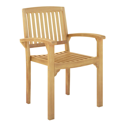 Outdoor Patio Chair with Slatted Seat and Curved Seat - Tampa Home & Garden Store