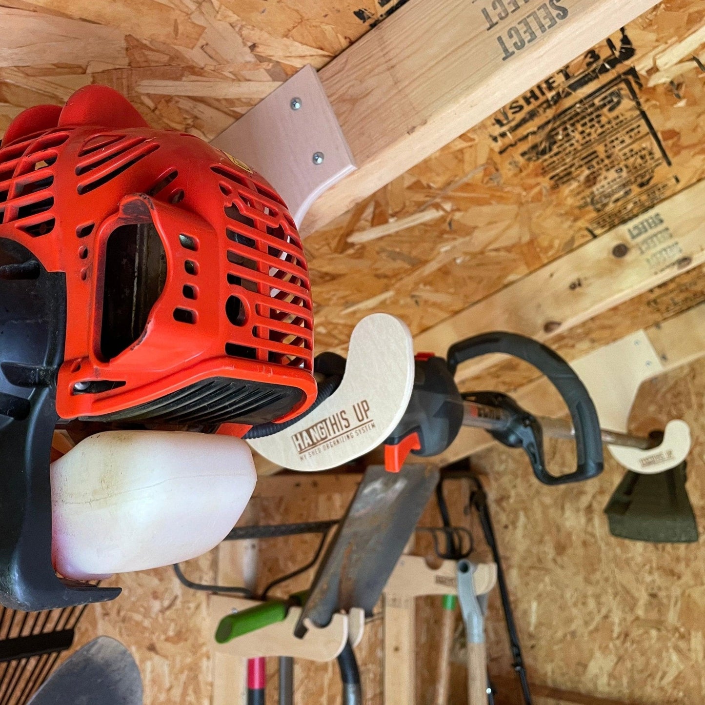 Overhead Weed Wacker Storage Hook – Ceiling Mount for Weed Eaters & Tools - Tampa Home & Garden Store