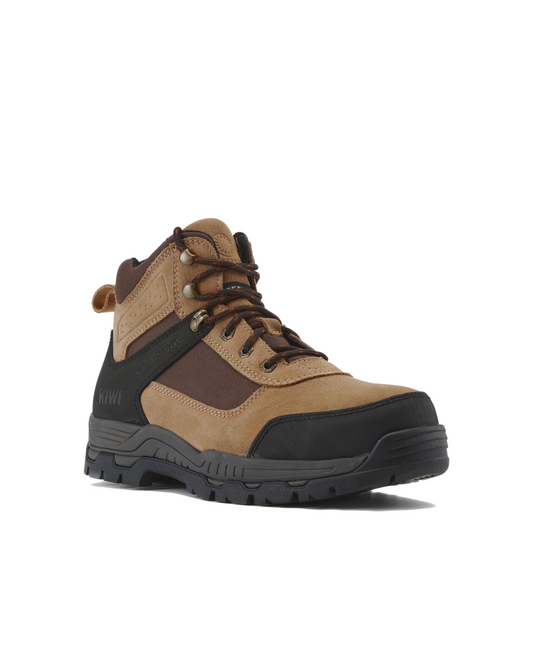 Kiwi Trek Wheat Suede Nylon Steel Toe Boots