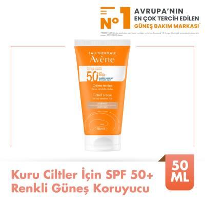 Avène tinted sunscreen SPF50+ for dry skin 50ml orange tube on Tampa Home & Garden Store