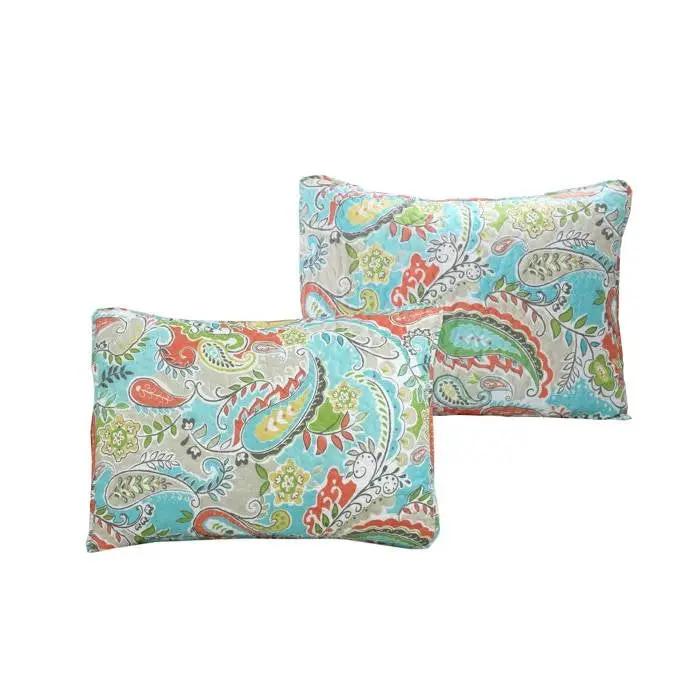 Aqua Paisley Floral 4 Piece Daybed Cover Set - Tampa Home & Garden Store