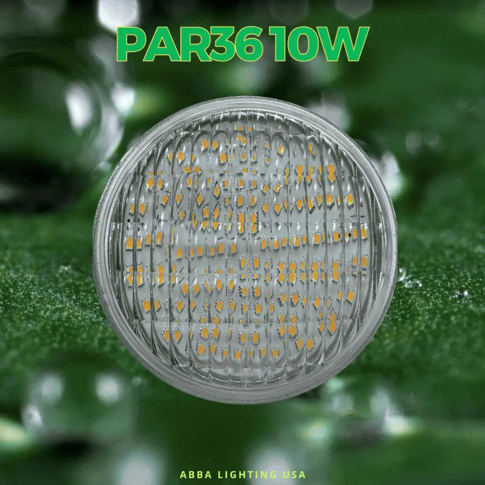 PAR36 10W LED landscape floodlight bulb with clear lens and yellow LEDs Kings Outdoor Lighting on Tampa Home & Garden Store