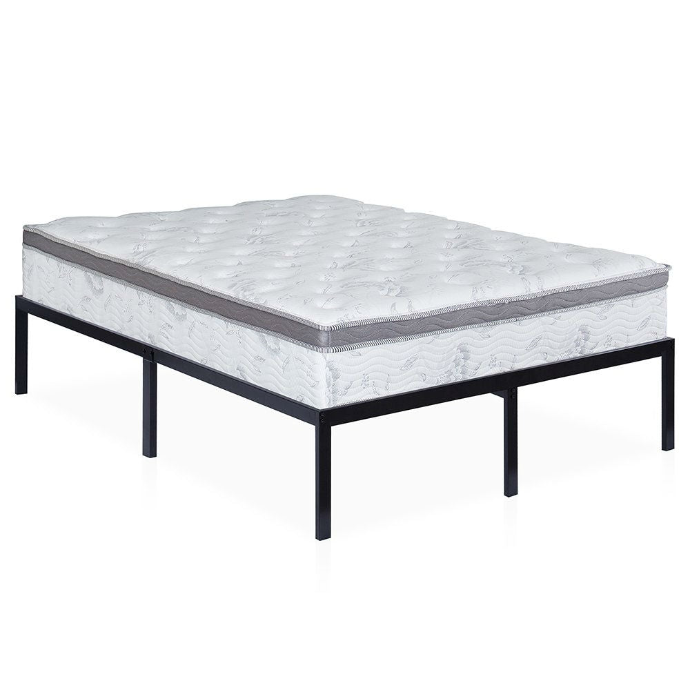 Base de cama de metal resistente de 16 pulgadas de alto tamaño King
