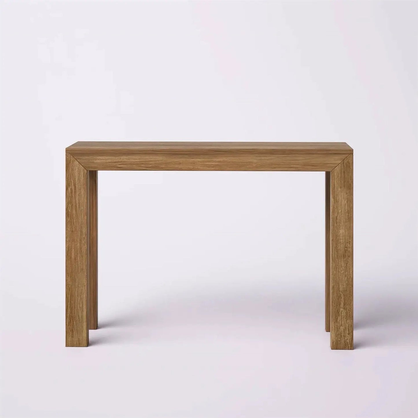 Solid Wood Modern Accent Console Table / Sofa Table in Medium Brown Pecan Finish - Tampa Home & Garden Store