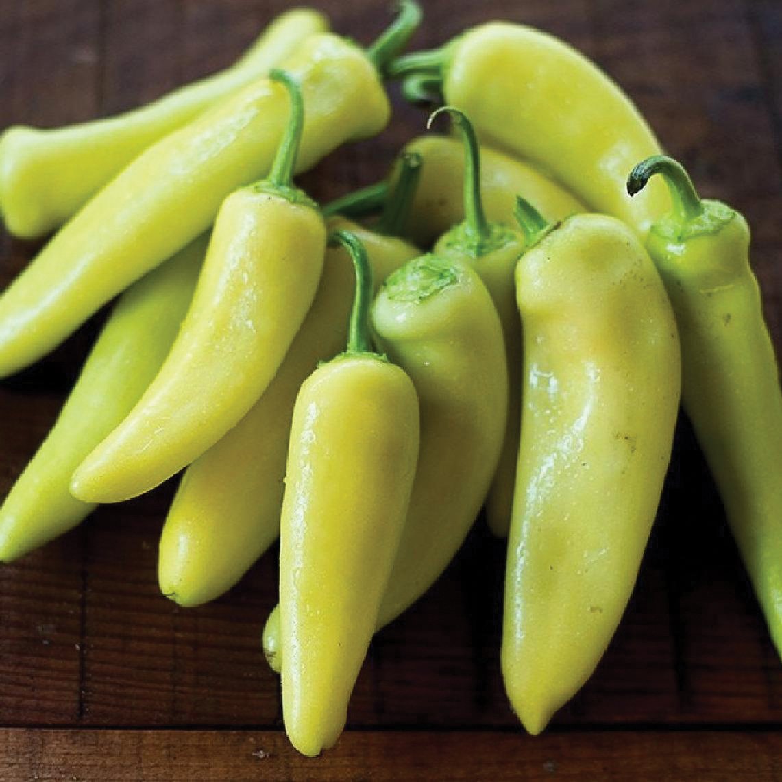 Hungarian Sweet Yellow Pepper seeds from Seedtime Store yellow elongated peppers on Tampa Home & Garden Store