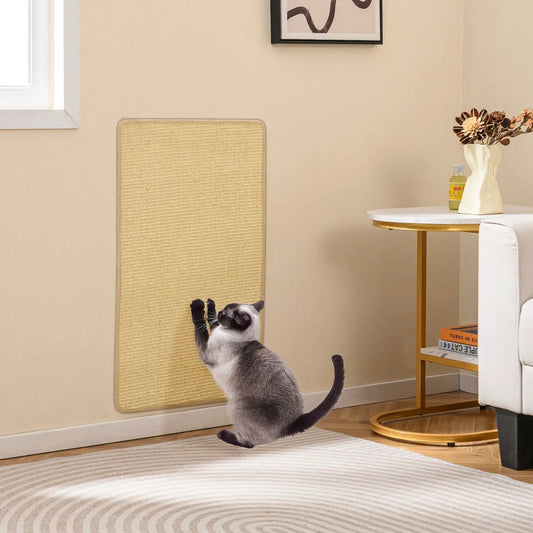 Cat Scratch Mat Set 32x20 Inch Pads for Cats, beige sisal scratch mats, 4-piece on Tampa Home & Garden Store