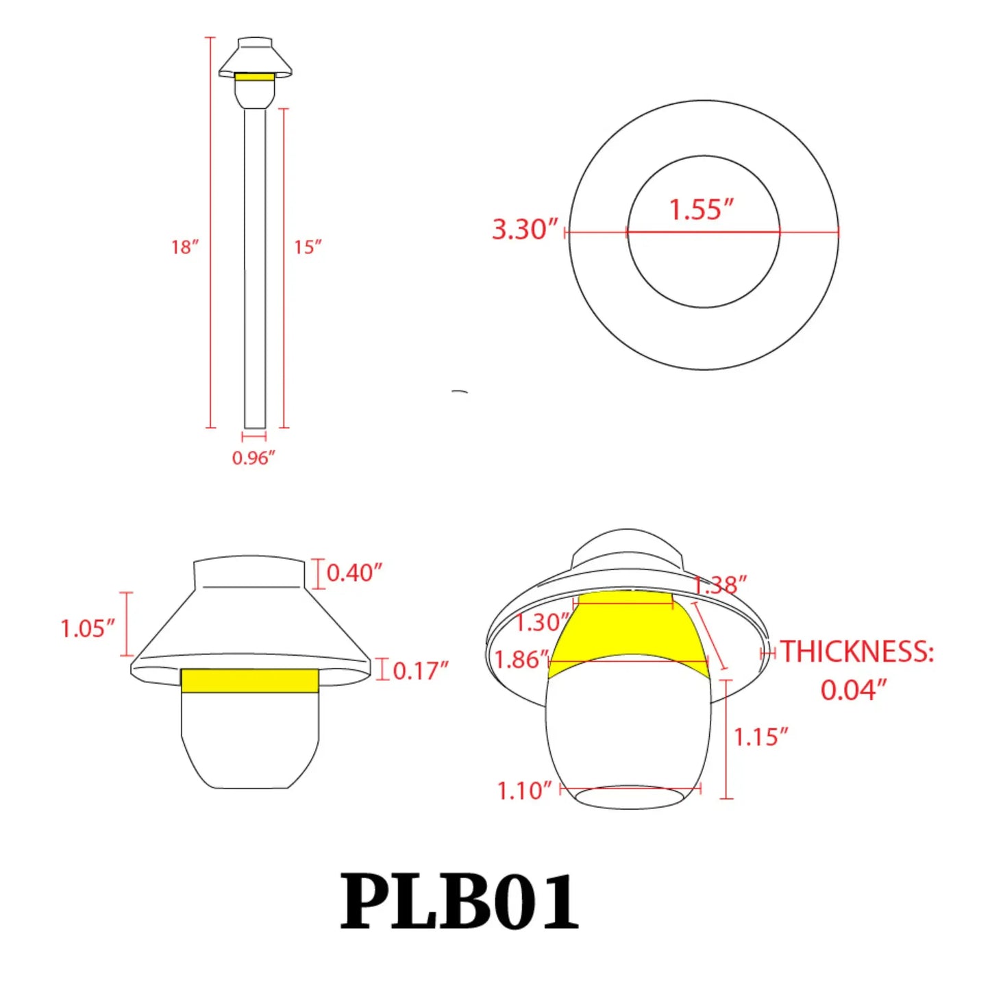 PLB01 12V G4 Snub Low Voltage Heavy Duty Cast Brass Outdoor LED Pathway Light - Tampa Home & Garden Store