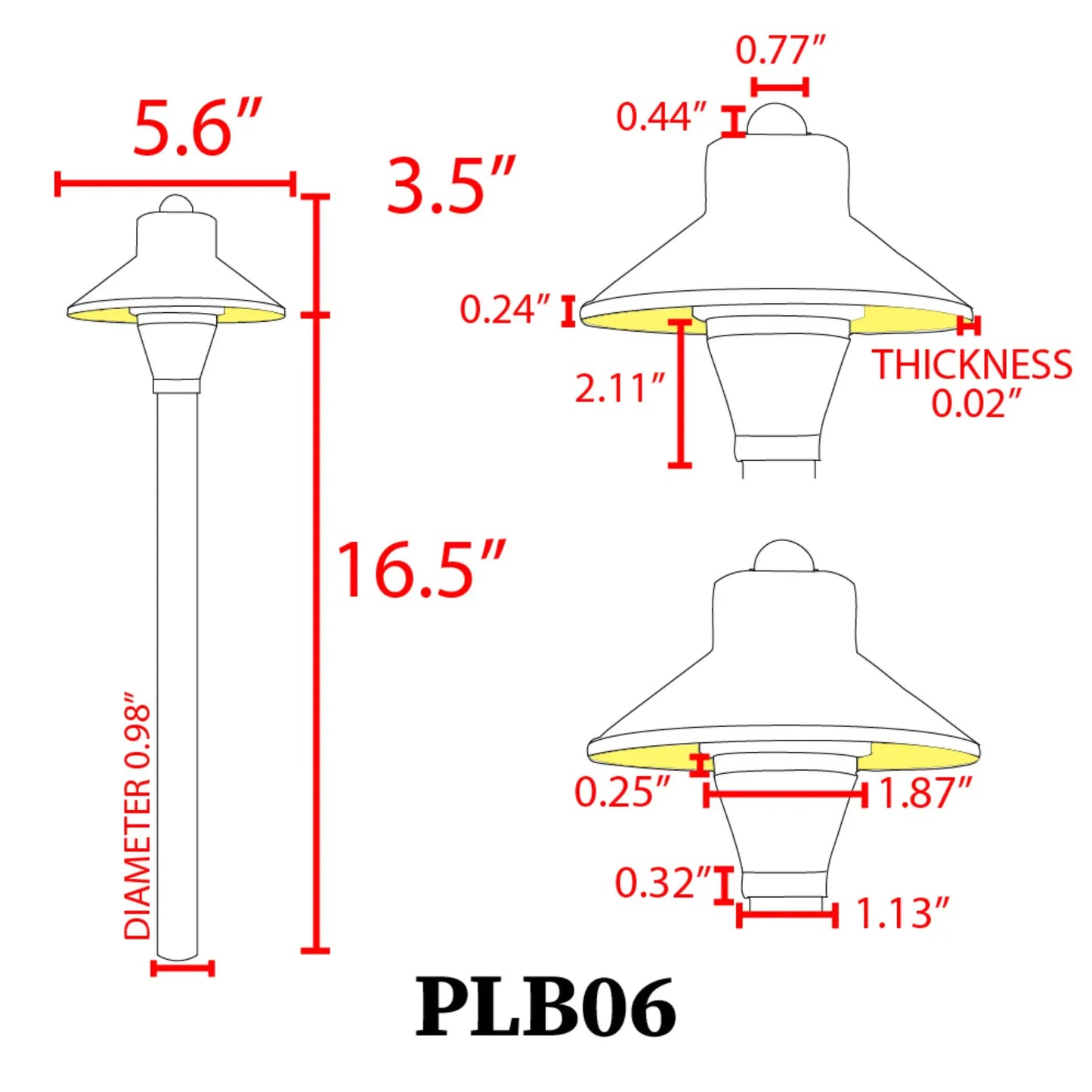 PLB06 12V G4 Snub Low Voltage Heavy Duty Cast Brass Outdoor LED Pathway Light - Tampa Home & Garden Store