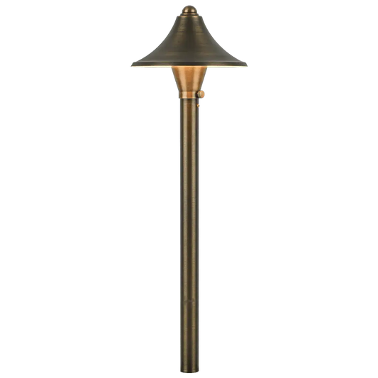PLB09 Brass LED Cone Lamp Ready Low Voltage Pathway Outdoor Landscape Lighting Fixture - Tampa Home & Garden Store