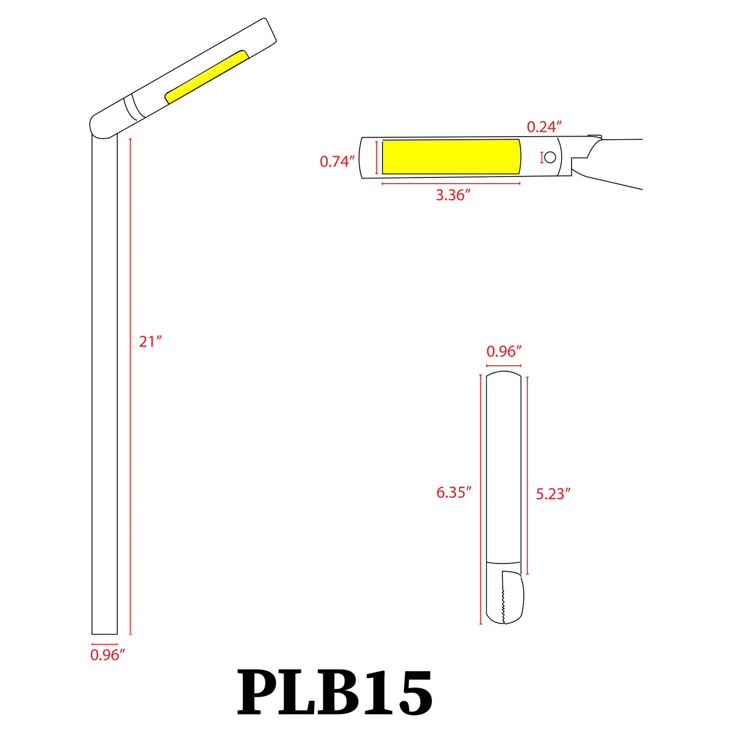 Luz LED de camino de bajo voltaje en forma de L redonda de latón ajustable de 3 W PLB15